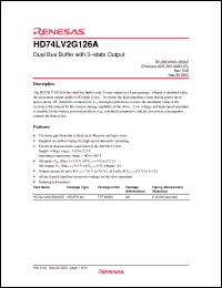 Click here to download HD74LV2G126A Datasheet