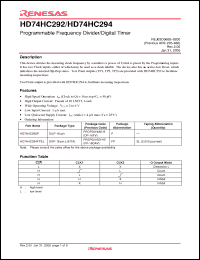 Click here to download HD74HC294FPEL Datasheet