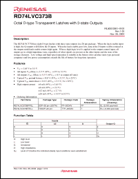 Click here to download RD74LVC373BTELL Datasheet
