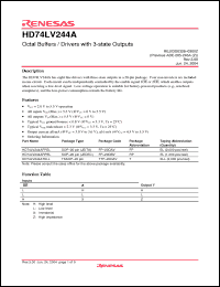 Click here to download HD74LV244ARPEL Datasheet