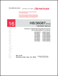 Click here to download HD64F36087 Datasheet