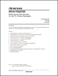 Click here to download HD151TS207SS Datasheet
