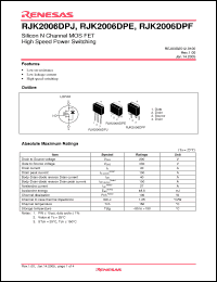 Click here to download RJK2006DPE-TL-E Datasheet