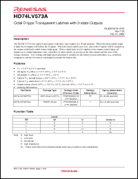 Click here to download HD74LV573AFPEL Datasheet