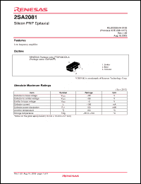 Click here to download 2SA2081CCTL-E Datasheet