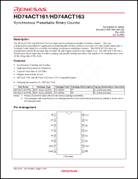 Click here to download HD74ACT161FPEL Datasheet