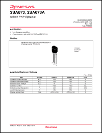 Click here to download 2SA673DTZ-E Datasheet