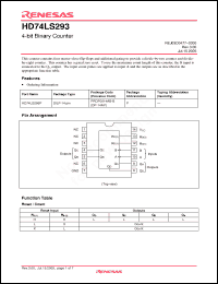 Click here to download HD74LS293P Datasheet