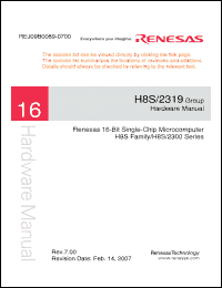 Click here to download H8S2319 Datasheet