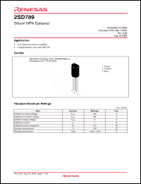 Click here to download 2SD789CTZ-E Datasheet