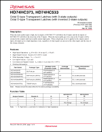 Click here to download HD74HC533FPEL Datasheet