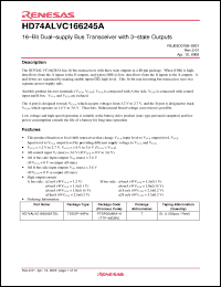 Click here to download HD74ALVC166245A Datasheet