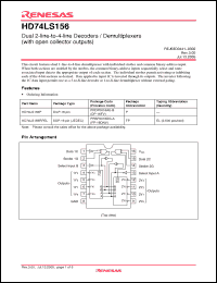 Click here to download HD74LS156RPEL Datasheet