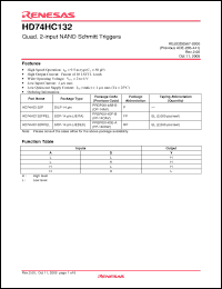 Click here to download HD74HC132RPEL Datasheet