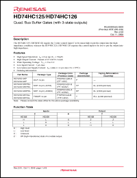 Click here to download HD74HC125TELL Datasheet