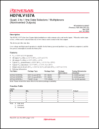 Click here to download HD74LV157AFPEL Datasheet