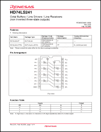 Click here to download HD74LS241P Datasheet