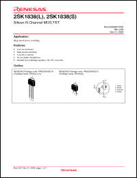 Click here to download 2SK1838STL-E Datasheet
