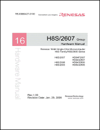 Click here to download HD64F2607 Datasheet