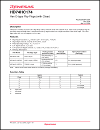 Click here to download HD74HC174TELL Datasheet