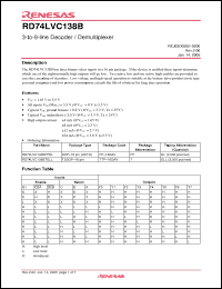 Click here to download RD74LVC138BFPEL Datasheet