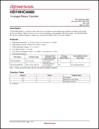 Click here to download HD74HC4060P Datasheet