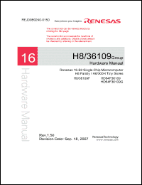 Click here to download HD64F36109G Datasheet