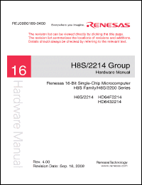 Click here to download H8S2214 Datasheet
