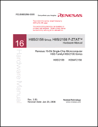 Click here to download H8S2158 Datasheet