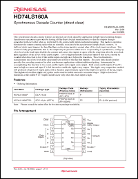 Click here to download HD74LS160AFPEL Datasheet