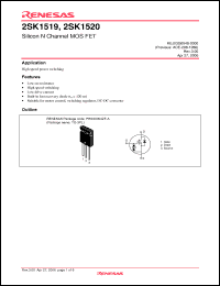 Click here to download 2SK1520-E Datasheet