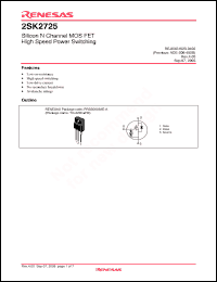 Click here to download 2SK2725-E Datasheet