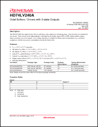 Click here to download HD74LV240ATELL Datasheet