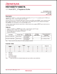 Click here to download HD74SSTV16857ANEL Datasheet