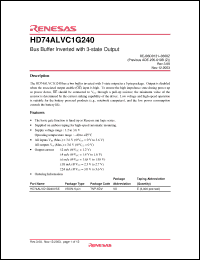 Click here to download HD74ALVC1G240VSE Datasheet