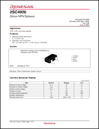 Click here to download 2SC4926YD-TL-E Datasheet