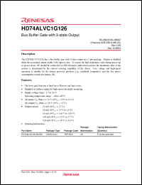 Click here to download HD74ALVC1G126VSE Datasheet
