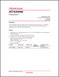 Click here to download HD74UH4066EL Datasheet