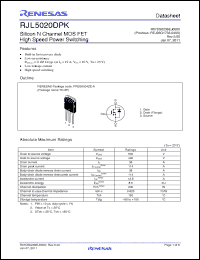 Click here to download RJL5020DPK-00-T0 Datasheet