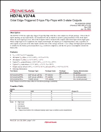 Click here to download HD74LV374ARPEL Datasheet