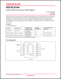 Click here to download HD74LS164P Datasheet
