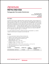 Click here to download HD74LV2G123AUSE Datasheet