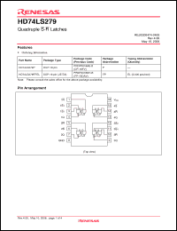 Click here to download HD74LS279P Datasheet