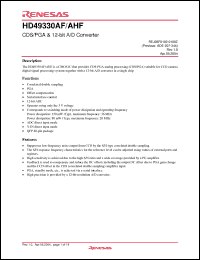 Click here to download HD49330AHF Datasheet