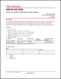 Click here to download HD74LVC125AFPEL Datasheet