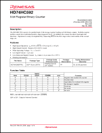 Click here to download HD74HC592FPEL Datasheet