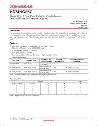 Click here to download HD74HC257RPEL Datasheet