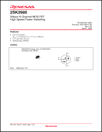 Click here to download 2SK2980ZZ-TR-E Datasheet