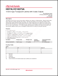 Click here to download HD74LVC16373ATEL Datasheet