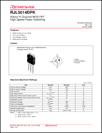 Click here to download RJL5014DPK Datasheet